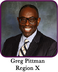 Greg Pittman, Region X